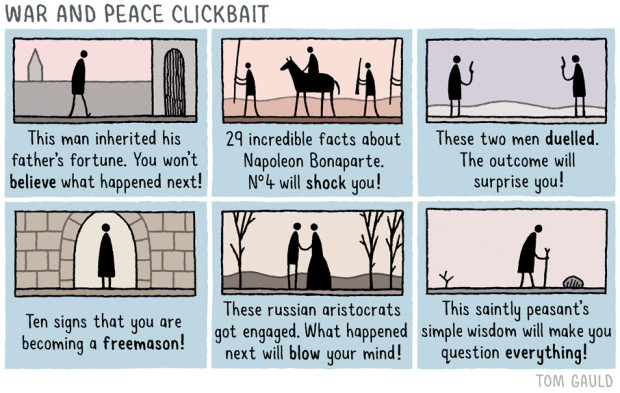War-and-Peace-Clickbait-Tom-Gauld readers high tea