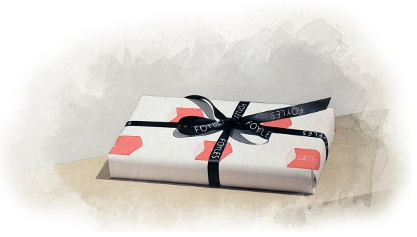 wrapped book watercolour foyles