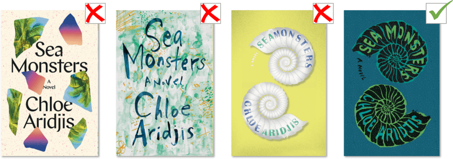 sea monsters chloe aridjis rejected book covers readers high tea