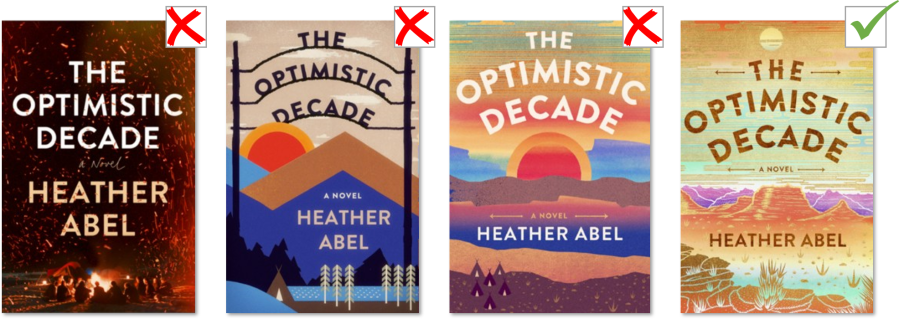 the optimistic decate heather abel rejected book covers readers high tea